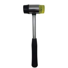 Tool Shop 16 oz. Double Face Mallet Tubular Steel Cushion Grip Handle & Non-marring Heads
