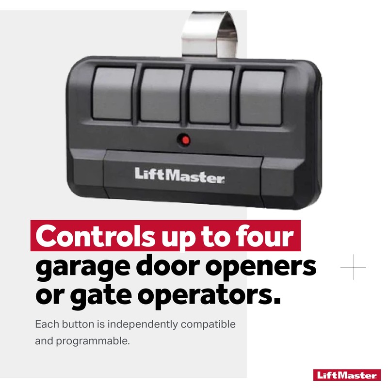 LiftMaster 894LT 4-Button Learning Garage Door Opener Remote Control -