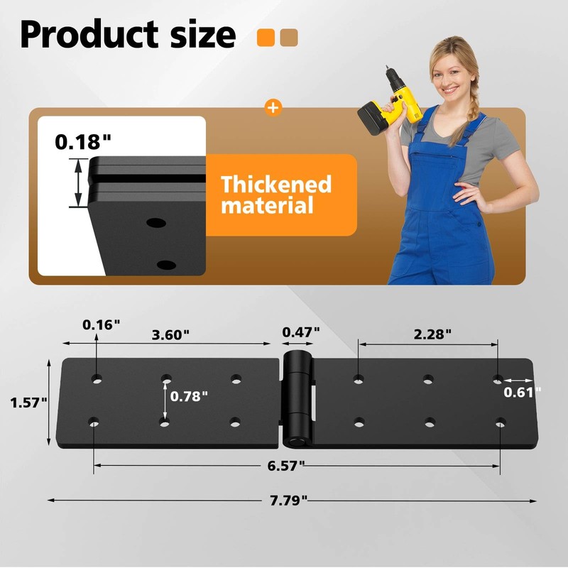 Heavy Duty Gate Hinges,Heavy Duty Folding Butt Hinges,Black Gate Hinge