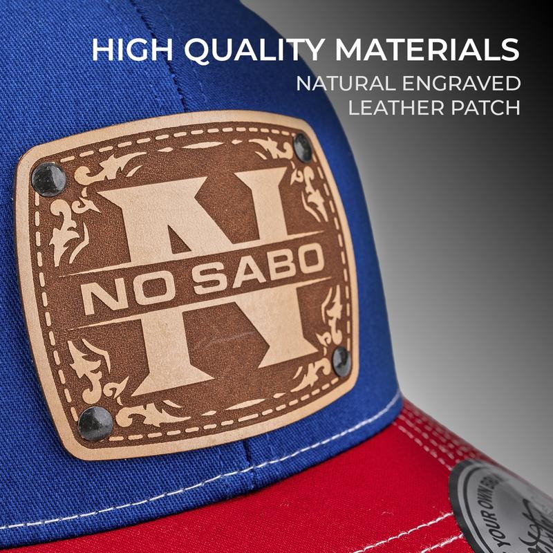 CityLocs Custom Initials Hat with Engraved Leather Patch - Letter: