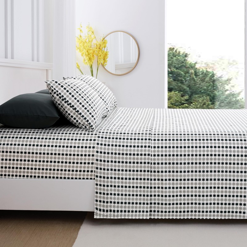 Queen Size Bed Sheets Set Deep Pockets - 6PC Print