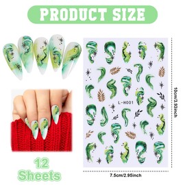 KBNIAN 12 Blätter Nail Art Aufkleber, 3D Bronzing Nagelsticker Selbstklebende Nagelaufkleber Marmor Schmetterling Nagelaufkleber Glitzer Nail Art Stickers Nagelkunst Dekoration für Frauen Mädchen