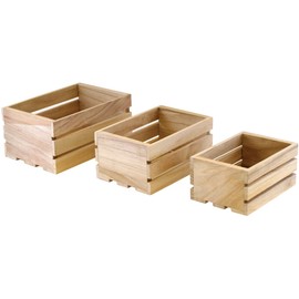 Multicraft Imports Mini Multicraft Imports WS920 Wood Craft Crate Caddy Set (3 / Pack)