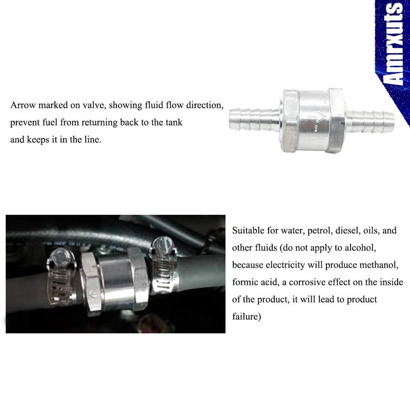 Amrxuts 10mm 3/8" Fuel Non Return One Way Check Valve