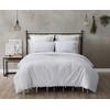 Charlotte 3-Piece Pre-Washed Cotton Linen Duvet Cover Set - Soft