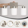 FonmYim Brushed Nickel Bathroom Light Fixtures, 3-Light Modern Vanity Light