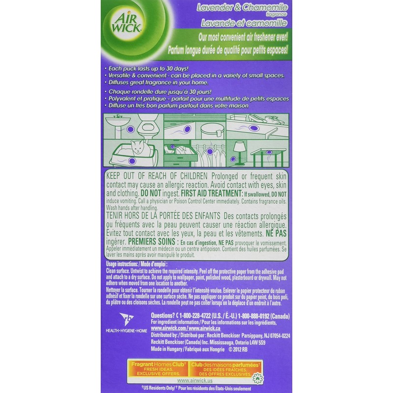 Air Wick Stick Ups Air Freshener, Lavender and Chamomile 2ct,