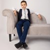 Ladeheid Children's Tie for Boys - Elegant Shiny Look, Pre-Tied