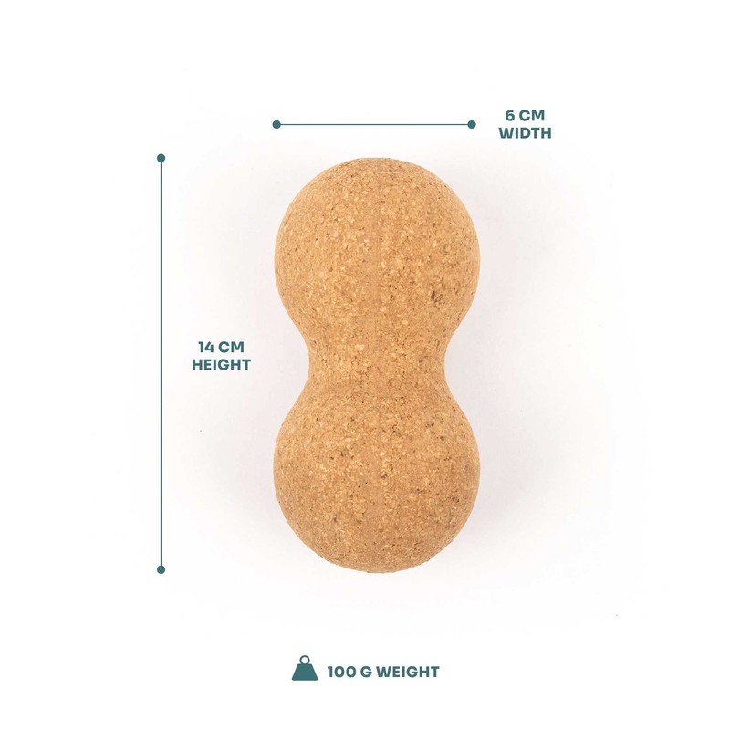 Myga - Cork Peanut Lacrosse Ball Muscle Roller Self Massager