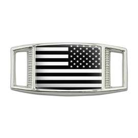 GRAPHICS & MORE Subdued Reverse American USA Flag Black White Military Tactical Rectangular Shoe Shoelace Shoe Lace Tag Runner Gym Charm Decoration