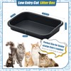 Uiifan 1 Pcs Low Entry Senior Cat Litter Box Pet