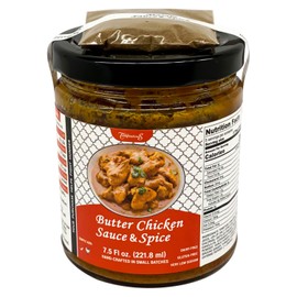 Butter Chicken Makhani Curry Simmer Sauce PLUS Garam Masala Spice Pack by Flavor Temptations | Vegan, Gluten-free, Very Low Sodium (1 Jar, 7.5 FL Oz)