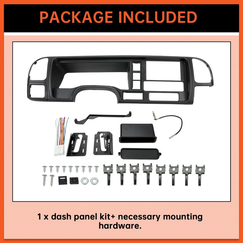 ECOTRIC Double Din Dash Panel Compatible with 1995-2002 GMC Truck