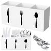 Suzile Acrylic Cutlery Storage Organizer Bin Silverware Caddy Countertop Knife