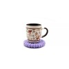 Woollyfelt Hand Crafted Purple Wool Felt Trivet and Coaster Set