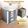 IOENC Lockable Document Storage Box, 5-Drawer File Organizer, Office Storage