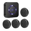 EverNary Dog Door Bell Wireless Doggie Doorbells for Potty Training with Warterproof Touch Button Dog Bells Included Receiver and Transmitters (1 Receiver + 4 Transmitters)
