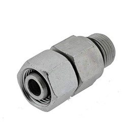 Adjustable Straight Screw-In Fitting 18 L-NPT 1/2 Inch Cutting Ring Fitting Lightweight Series Stainless Steel 1.4571