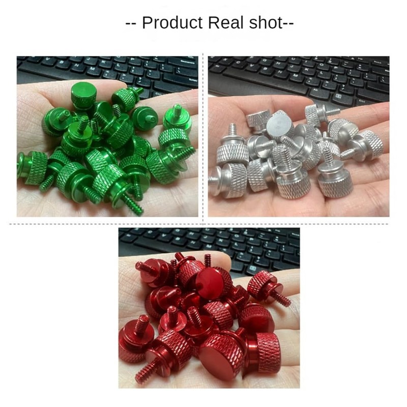 Ginobili 10Pcs/Lot UNC6-32 M3.5 Hand Screw Computer Case Screw Round