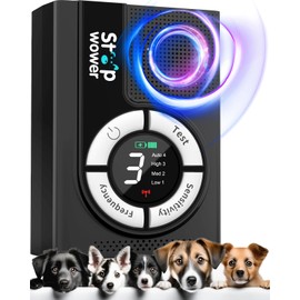 1500 mAh Rechargeable Anti Barking Device for Dogs Indoor Up to 50 Ft Range, 9 Modes Dog Bark Deterrent Devices Dog Training & Behavior Aids, Dog Barking Control Safe for Dogs