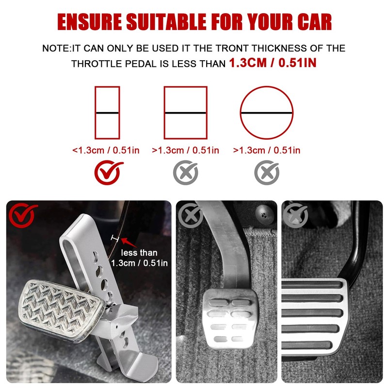 Auto Anti-Theft Car Brake Clutch Lock Safety Tool，Stainless Steel Auto