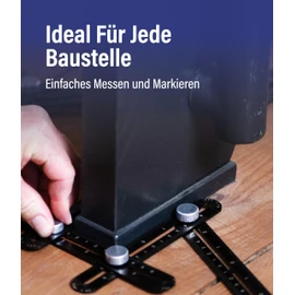 Karl Dahm Angle Template with Positioning Holes Stair Gauge for Carpenters, Tilers Tile Template