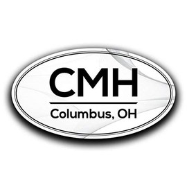 CMH Columbus Ohio Airport Code Decal Sticker Home Travel Car Truck Van Bumper Window Laptop Cup Wall - Two 5.5 Inch Decals - MKS0554