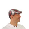 Plaid Flat Golf Cap: 'Par 5' - Dress Stewart