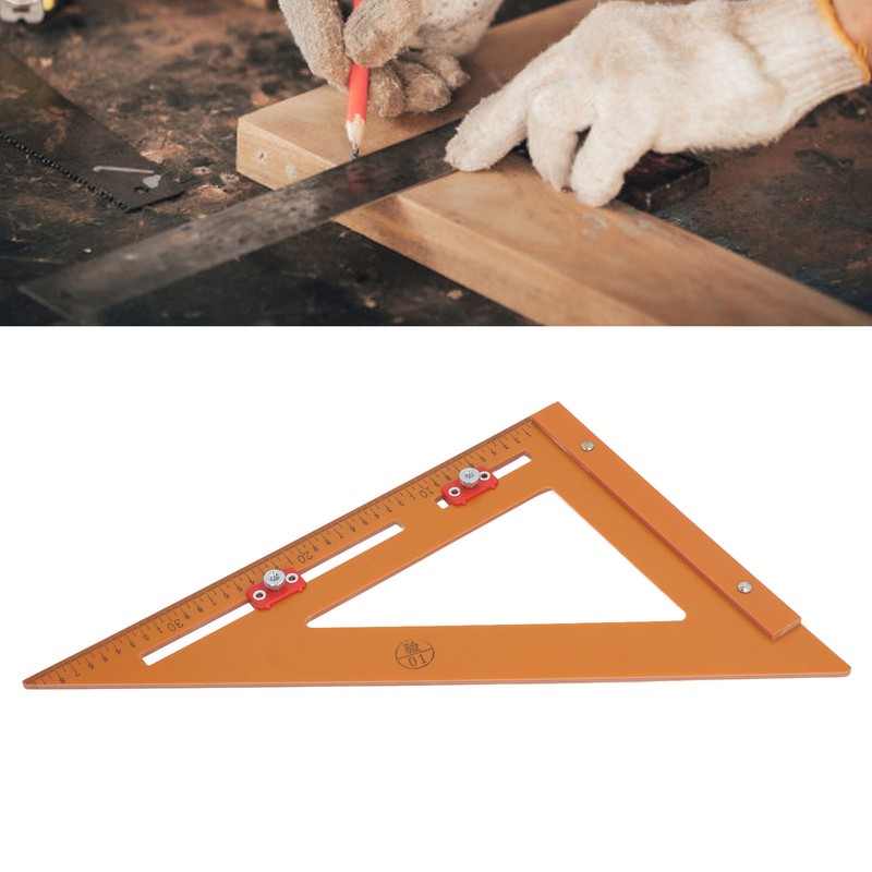 Rafter Square Multi Functional Drilling Positioning Triangle Ruler Carpenter Measuring
