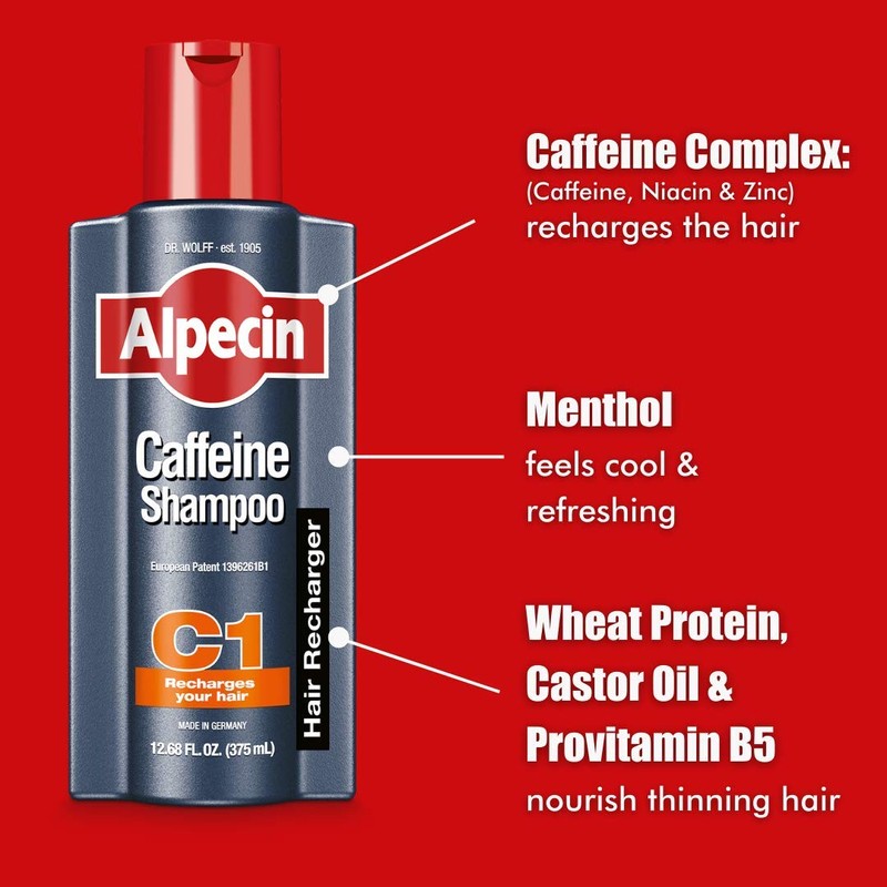 Alpecin C1 Caffeine Shampoo 8.45 Oz (Pack of 3) I