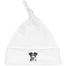 Azeeda 'Jack Russell Dog' Baby Beanie Hat (BH00030870) White