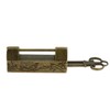 Quluxe Antique Chinese Lock and Key, Flower Bird Carved Retro