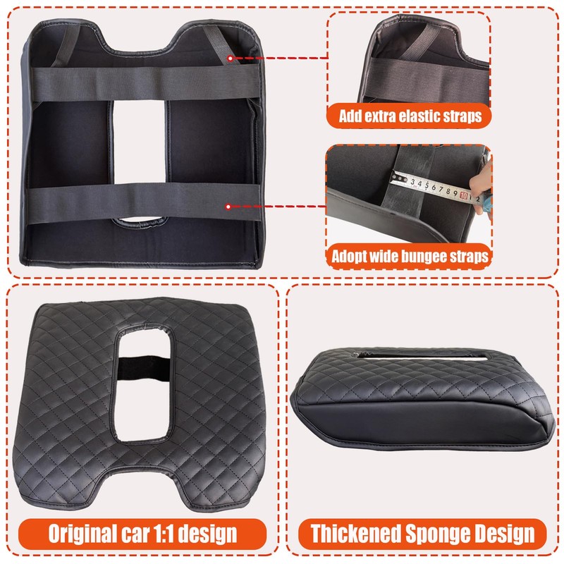 ANMOSVO Center Console Cover for Chevy Silverado & GMC Sierra