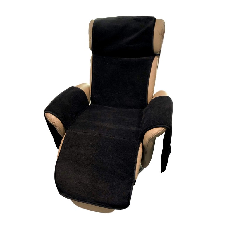 Alpenwolle Armchair Protector Relaxing Chair Anthracite / Black with Pockets