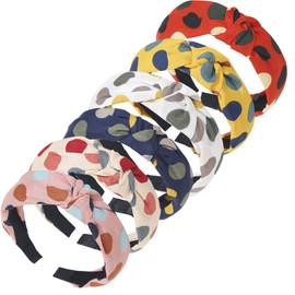 Headbands for Women Alice Bands Mixed Printed Fabric Hair Band Adult Women Hair Bands Fashion Headbands Knot Hair Accessories (hairband_6diandian)