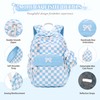 DIGOBAY 4PCS Corduroy Backpack For Girls with Lunch Box Pencil