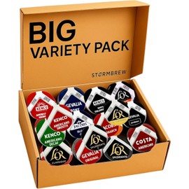 Tassimo Coffee Pods Variety Pack – 32 T Discs (Only COFFEE Capsules) in Gift Box – Selection of 16 Coffee Blends from Costa Kenco L’OR Jacobs and More.