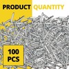 100PCS 1/4" x 1" Large Aluminum Rivets - Silver Stainless