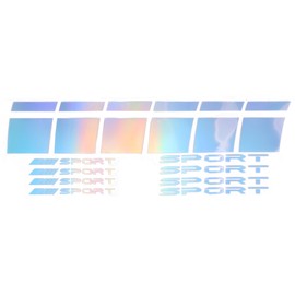 TUCKBOLD 1 Set Square Wheel Rim Decal Stripe Reflective Wheel Decals Stickers Assorted Color PET