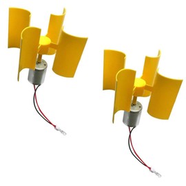 Mini Vertical Type Wind Turbine Generator Model for Teaching Physical Power Generation Principle and DIY Science Education Experiment 2PCS