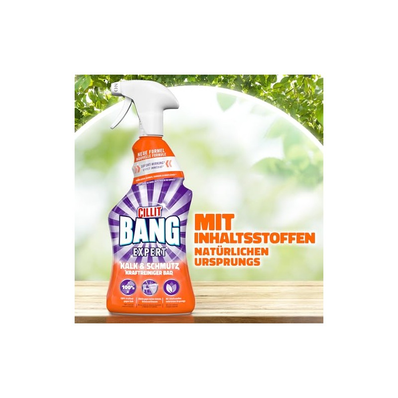 CILLIT BANG Expert Kraftreiniger Kalk und Schmutz ‚Äì Wirkstoffe nat√ºrilchen