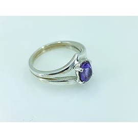 Navya Craft Amethyst-Stein-Silberring | 925 Sterling Silber Handgefertigter Statement-Versprechensring für Frauen | Natürlicher Edelstein Boho Schmuck | Geburtsstein Februar | Geschenk für Sie