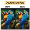 Pickako Two Macaws are Sitting on a Branch Spring Summer