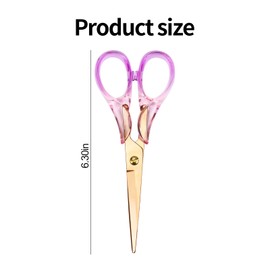 Acrylic Scissors, Stainless Steel Craft Scissors Office Multipurpose Scissors Sewing Scissors for Cutting Papers Fabric Cloth Canvas, Purple
