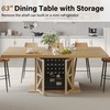 LVB Dining Table for 4-6, Modern Wood Dining Room Table,