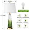 Glass Table Lamps for Living Room, Modern Bedside Lamps with