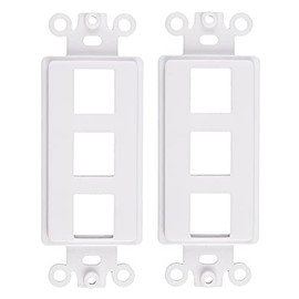 Chaosss QuickPort Decora Keystone Insert, 3 Port, 2 Pack White, 2pk