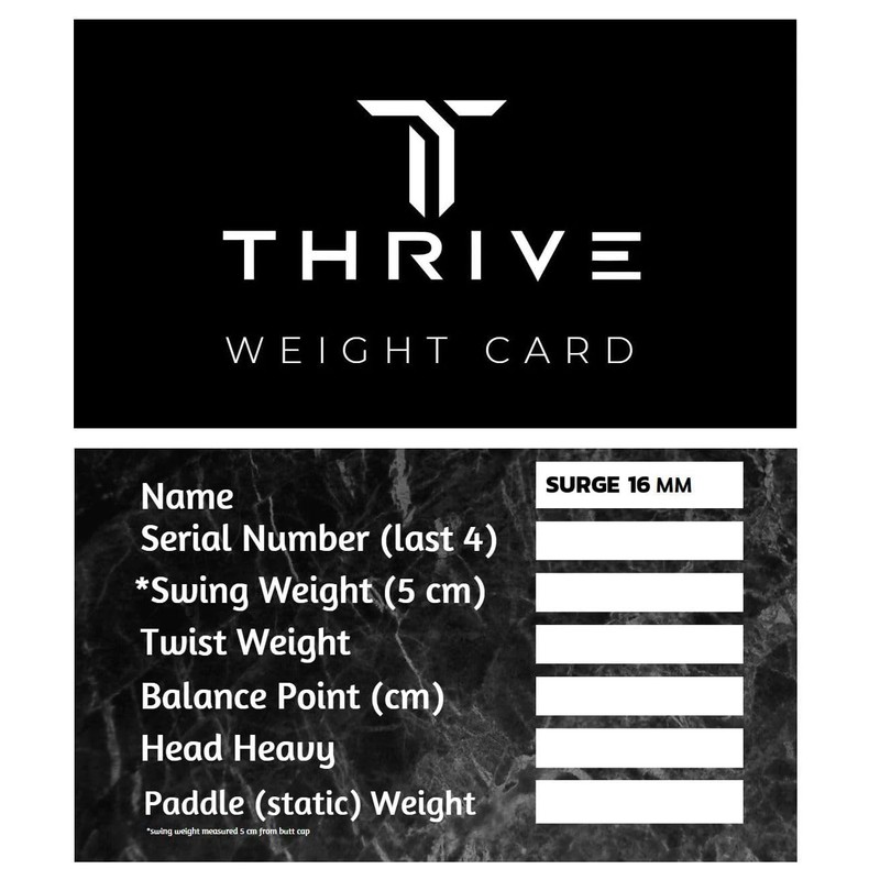 Thrive Surge 16mm Carbon/Aramid Thermoformed Custom Weighted Pickleball Paddle –