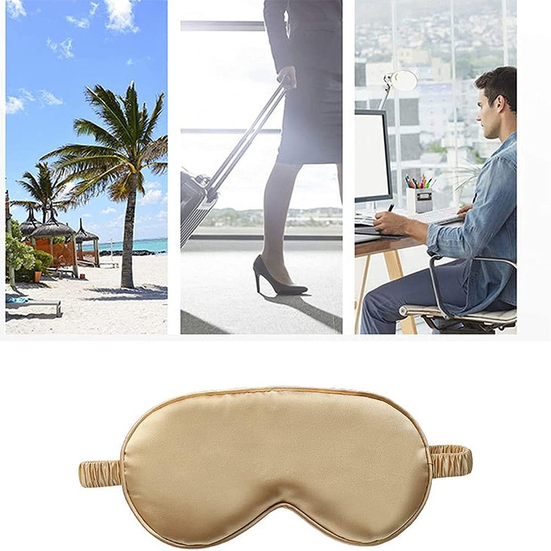 Pack of 2 Silk Adjustable Sleeping Masks, Adjustable Eye Mask,