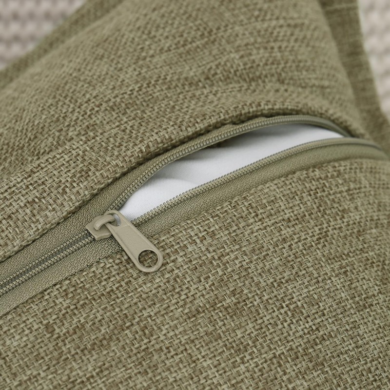 Madizz Set of 2 Linen Cushion Covers with Wide Edge,